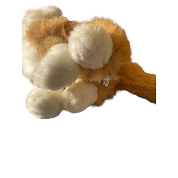 American Wego Toy White & Tan 13" Sitting Maltese Cat Plush Stuffed Animal - Picture 10 of 14